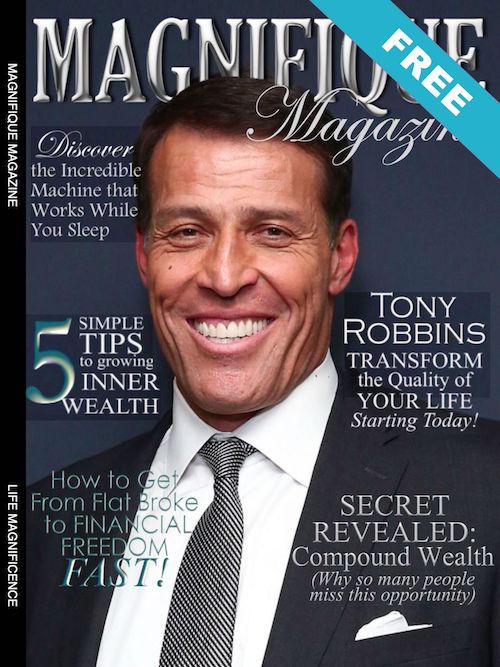 Magnifique Magazine Tony Robbins Law of Attraction Free Issue